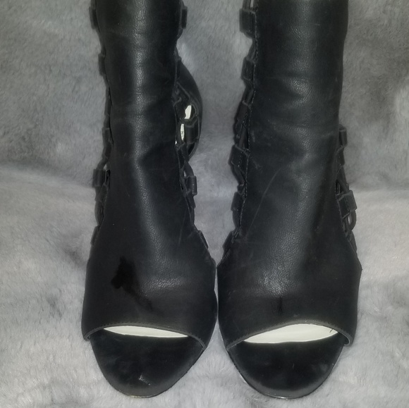 BCBG leather peep-toe heel - Picture 2 of 4